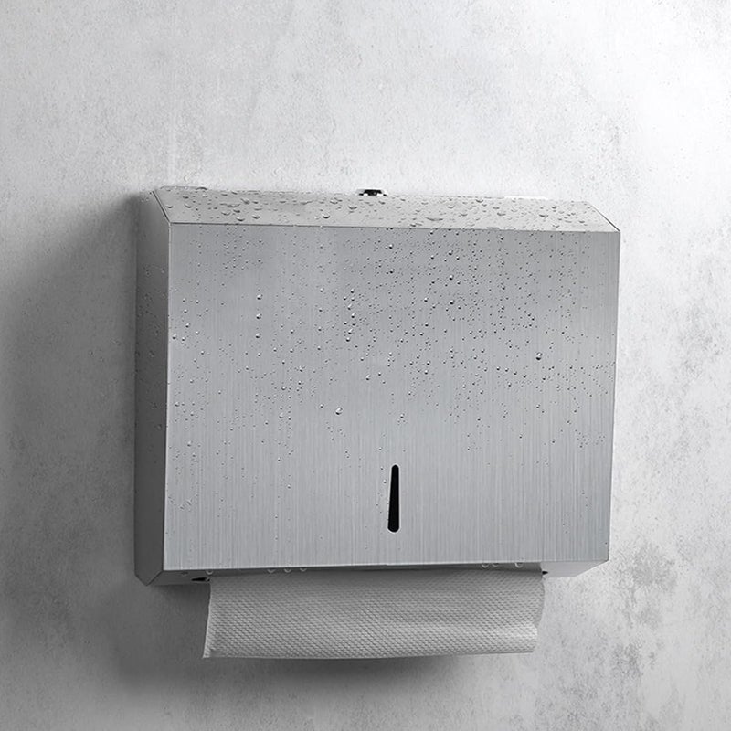 TOBEFORT Comercial Paper Towel Dispenser Wall Mount, Stainless Steel Hand Towel Dispenser with Lock, Trifold/C Fold Paper Towel Holder for Bathroom Kitchen Office Public Places, Large Capacity Tissue Holder - Image 5